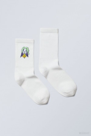 Angel Weekday Sport Printed Socks | XZAM2314