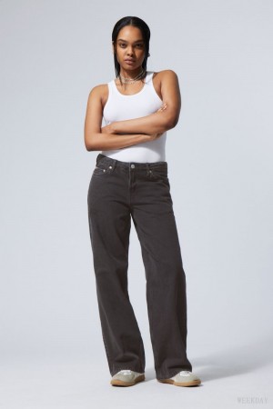 Black Weekday Ample Low Loose Jeans | MSWJ8398