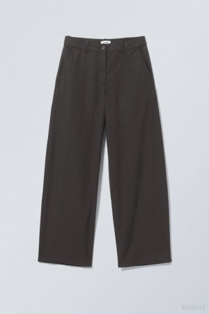 Black Weekday Elio Wide Trousers | CIFN1085