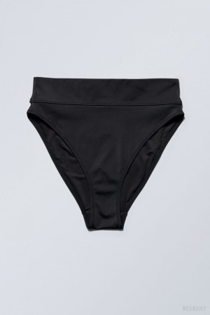 Black Weekday Heat High Waist Bikini Bottoms | BGXR7489