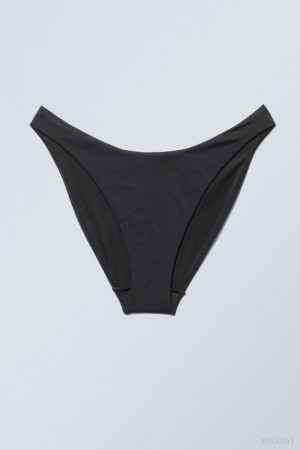 Black Weekday Highcut Bikini Bottoms | MMYT9658