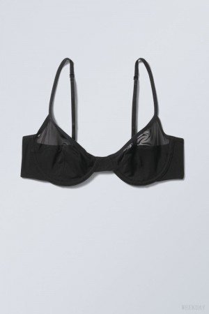 Black Weekday Molly Underwire Bra Bra | ADLT8326