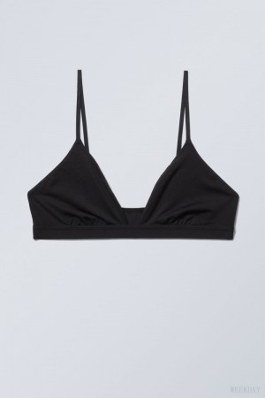 Black Weekday Soft Triangle Bralette Soul | APAF1156