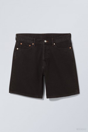 Black Weekday Space Relaxed Denim Shorts | VTEN8811