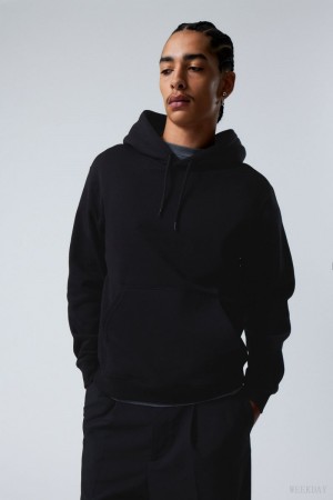 Black Weekday Standard Midweight Hoodie | ILJI6340