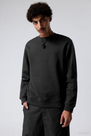 Black Weekday Standard Midweight Sweatshirt | NYGI8909