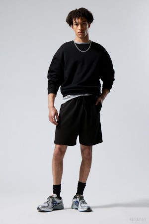 Black Weekday Standard Sweatshorts | ZDML9793