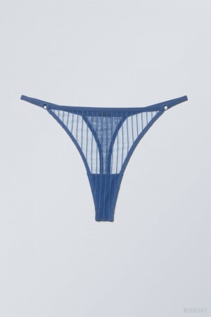 Blue Weekday 2-pack Zelda Lace Thong Thong | QEMA8438