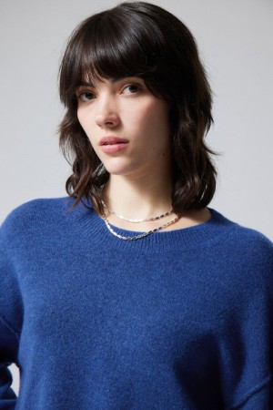 Blue Weekday Annie Knit Sweater | WNPW0756