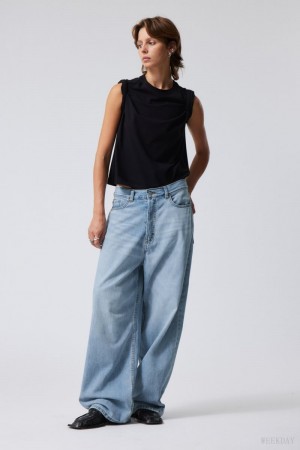 Blue Weekday Astro Loose Baggy Jeans | YOSS8540