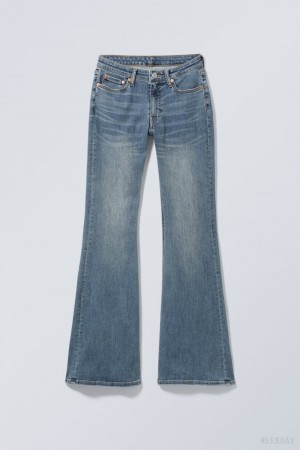 Blue Weekday Flame Low Flared Jeans | AOBA5185