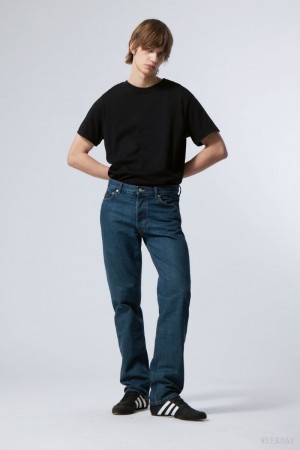 Blue Weekday Klean Regular Straight Jeans | NJUU7057