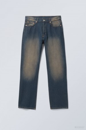 Blue Weekday Space Relaxed Straight Jeans | FFNL3199