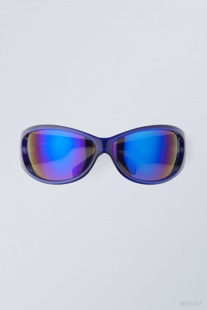 Blue Weekday Strike Sunglasses | NDQC3711