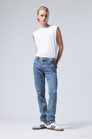 Blue Weekday Sunday Slim Tapered Jeans | DSCK3665