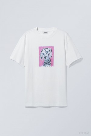 Dalmatian Weekday Oversized Graphic Printed T-shirt | VPFR2079