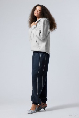 Dark Blue Weekday Even Piping Sweatpants | OOKI5826