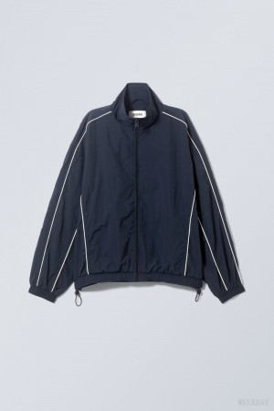 Dark Blue Weekday Nera Windbreaker Jacket | VNRG4722