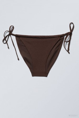 Dark Brown Weekday Breeze String Bikini Bottoms | SGCK1872