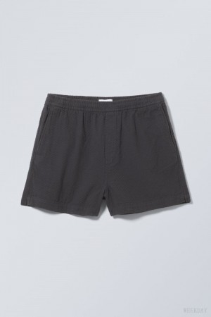 Dark Grey Weekday Alex Relaxed Shorts | FOPW1477