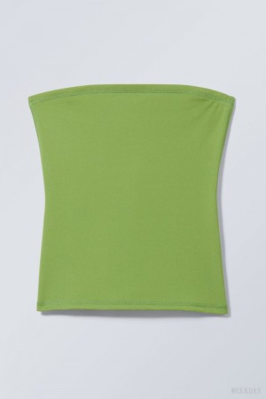 Green Weekday Act Tube Top | NIQT9827