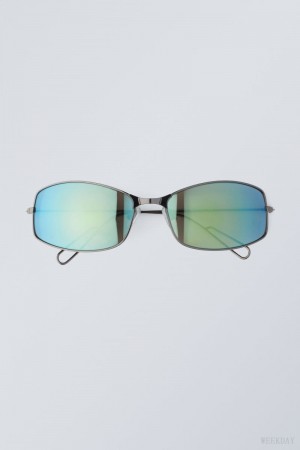 Green Weekday Flash Sunglasses | FFYE5953