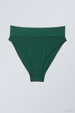 Green Weekday Heat High Waist Bikini Bottoms | SHNC8917