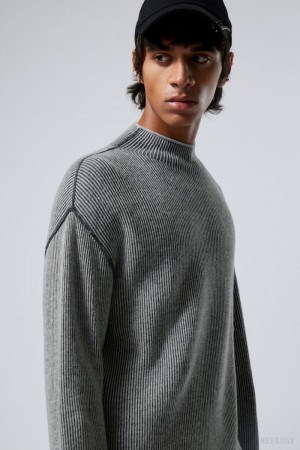 Grey Weekday Holger Regular Wool Mockneck | SOUY1641