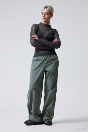 Grey Weekday Simona Side Zip Track Trousers | FNMX9258