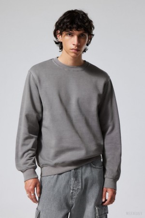 Grey Weekday Standard Midweight Sweatshirt | TWQL2874