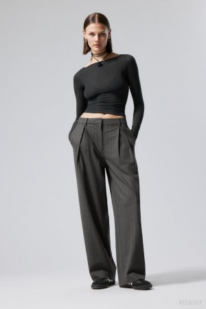 Grey Weekday Zia Suit Trousers | WAPU6598