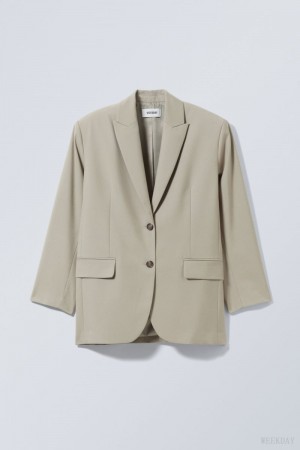 Khaki Weekday Aiden Oversized Blazer | AFFA2265