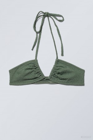 Khaki Weekday Structured Bikini Top | PDPL8609