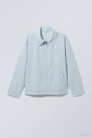 Light Blue Weekday Martin Linen Jacket | TWSM0150