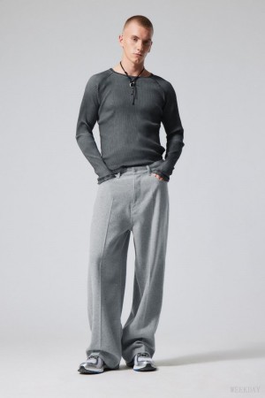 Light Grey Weekday Astro Baggy Suit Trousers | TOYQ6798