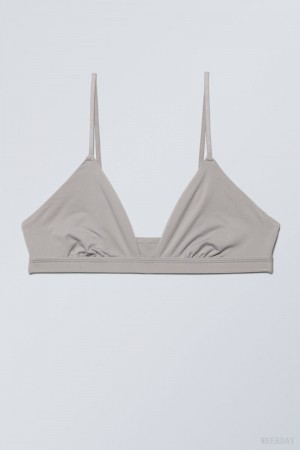 Light Grey Weekday Soft Triangle Bralette Soul | SLLD8595