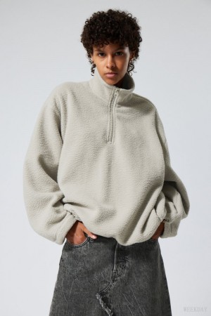 Light Mole Weekday Cora Oversized Fleece Sweatshirt | DCWN1992