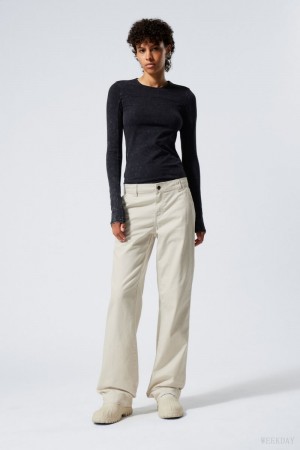 Light Mole Weekday Tony Cotton Twill Trousers | ZBNY5036