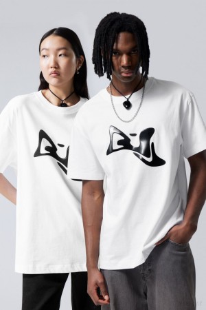 Liquid Weekday Oversized Graphic Printed T-shirt | OQIH5650