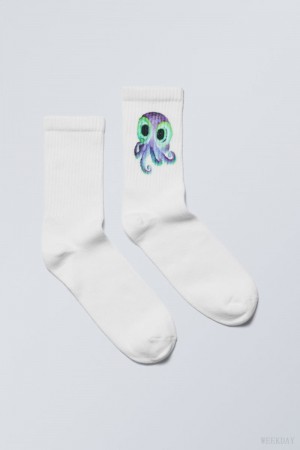 Ozzy Octopus Weekday Graphic Sport Sock | PLFD3899