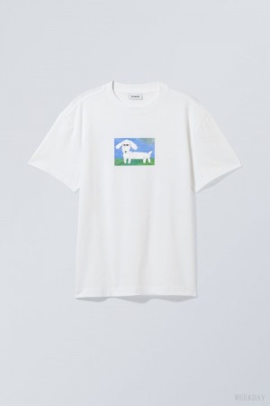 Paper Dog Weekday Oversized Graphic Printed T-shirt | GWNW7060