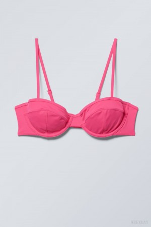 Pink Weekday Low Wire Bikini Top | LIXO1664