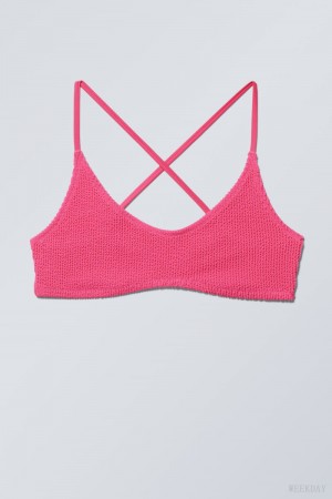 Pink Weekday Structured Bikini Top | XPQN0492