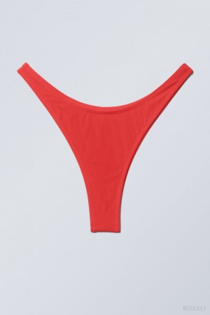 Red Weekday Brazilian Mini Bikini Bottom | SPXQ4692