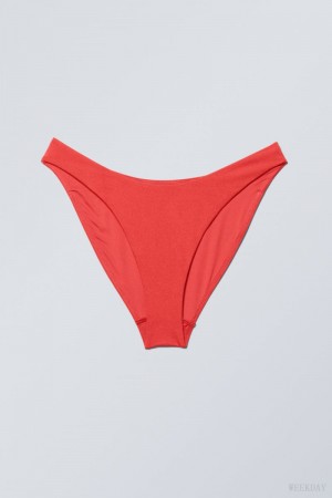 Red Weekday Highcut Bikini Bottoms | NVHF9373