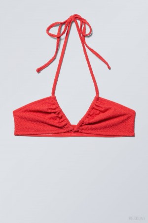 Red Weekday Structured Bikini Top | ILMQ0192