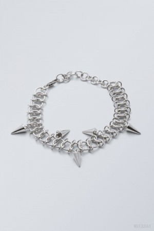 Silver Weekday Spike Bracelet | XRZV5656