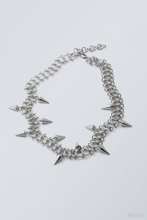 Silver Weekday Spike Necklace | FCPM6216