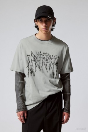 Spikey Dreamer Weekday Oversized Graphic Printed T-shirt | INCN1300