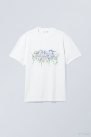 System Weekday Oversized Graphic Printed T-shirt | VZGY1167